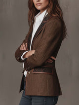 Gisèle | Blazer con Paneles Estampado Chevron