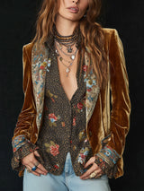 Marcelline | Blazer Patchwork Estampado Floral Vintage