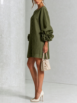 Élodie — Vestido Mini Floral con Botones