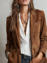 Noémie | Top Blazer Negro con Mangas Semitransparentes