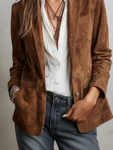 Noémie | Top Blazer Negro con Mangas Semitransparentes