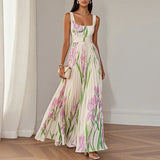 Oriah — Vestido Maxi Línea A Floral