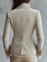 Constance | Blazer Marfil Bordado Sastre