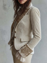 Constance | Blazer Marfil Bordado Sastre