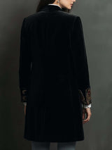 Léontine | Blazer Ajustado Estampado Barroco Negro