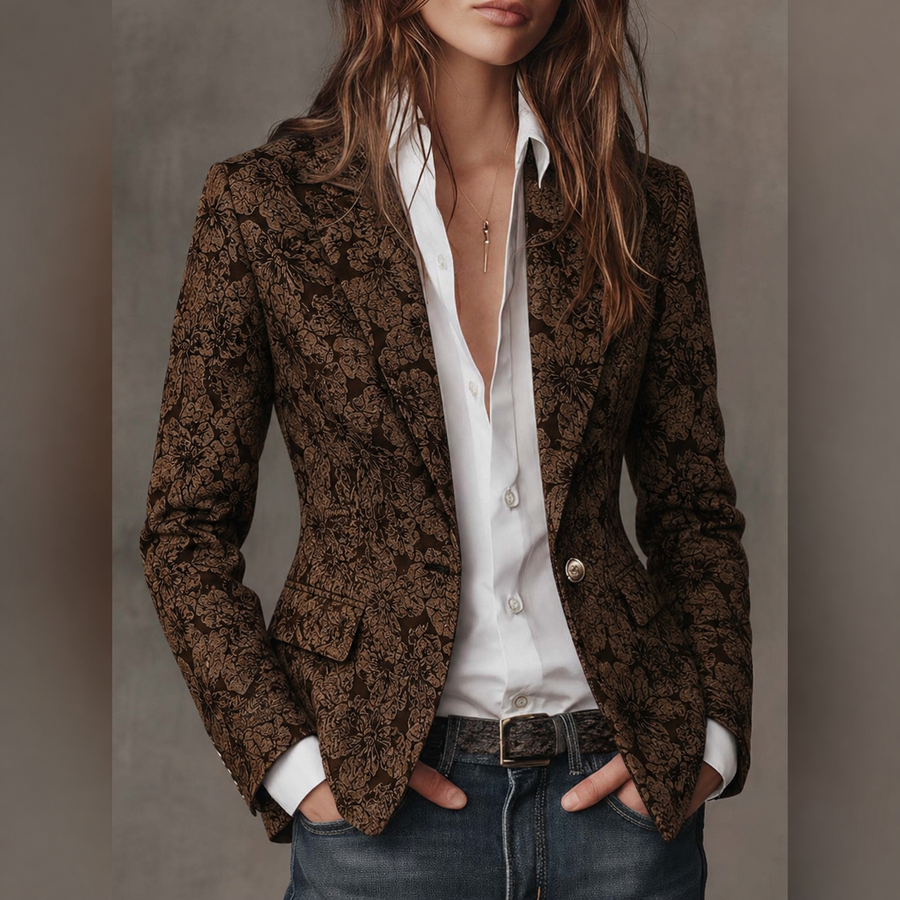 Estelle | Blazer Jacquard Cachemira Ajustado