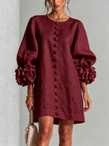Élodie — Vestido Mini Floral con Botones