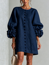 Élodie — Vestido Mini Floral con Botones