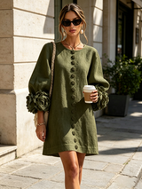 Élodie — Vestido Mini Floral con Botones