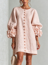 Élodie — Vestido Mini Floral con Botones