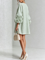 Élodie — Vestido Mini Floral con Botones