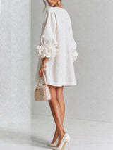 Élodie — Vestido Mini Floral con Botones