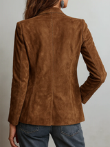 Noémie | Top Blazer Negro con Mangas Semitransparentes