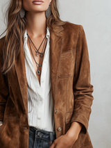 Noémie | Top Blazer Negro con Mangas Semitransparentes