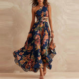Aurora — Vestido Floral Asimétrico