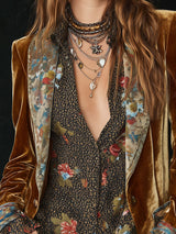 Marcelline | Blazer Patchwork Estampado Floral Vintage
