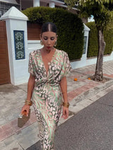 Vestido midi estampado detalle