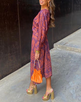 Isadora — Vestido Midi Estampado