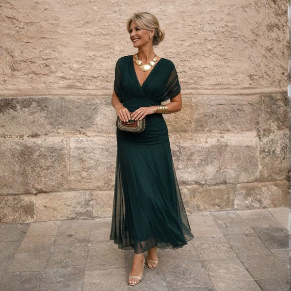 Mikaela — Vestido Maxi de Hombros Descubiertos