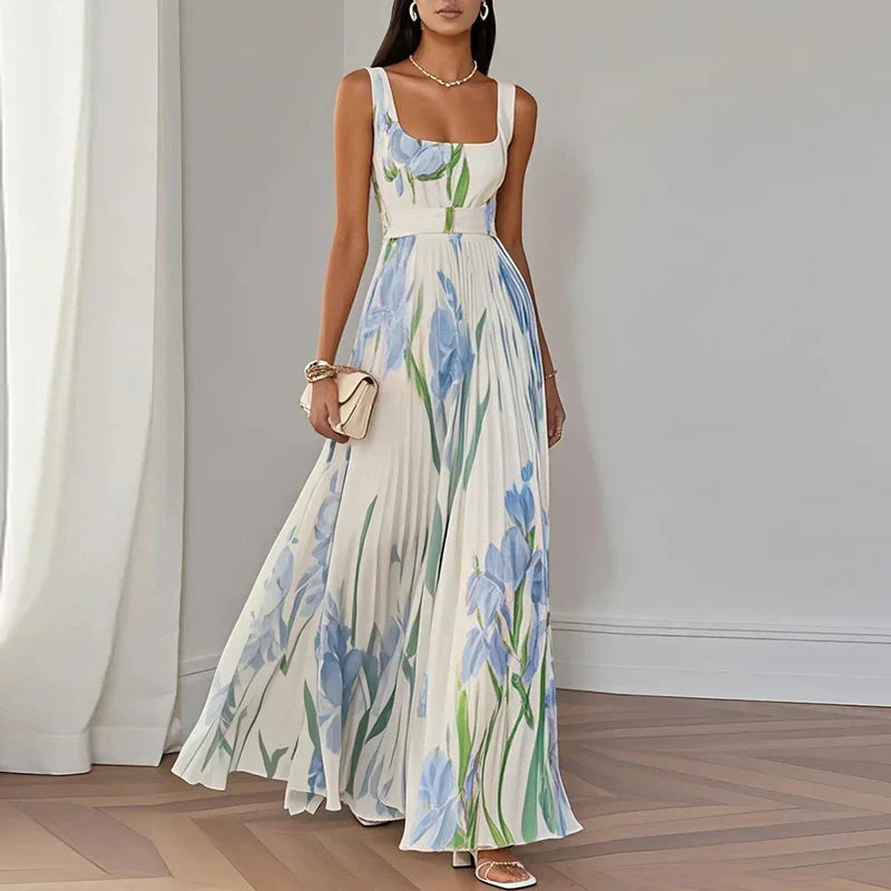 Oriah — Vestido Maxi Línea A Floral